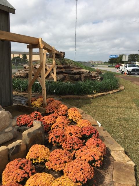 Water Mill Flower Bed and Flume