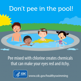Dont pee in the pool button