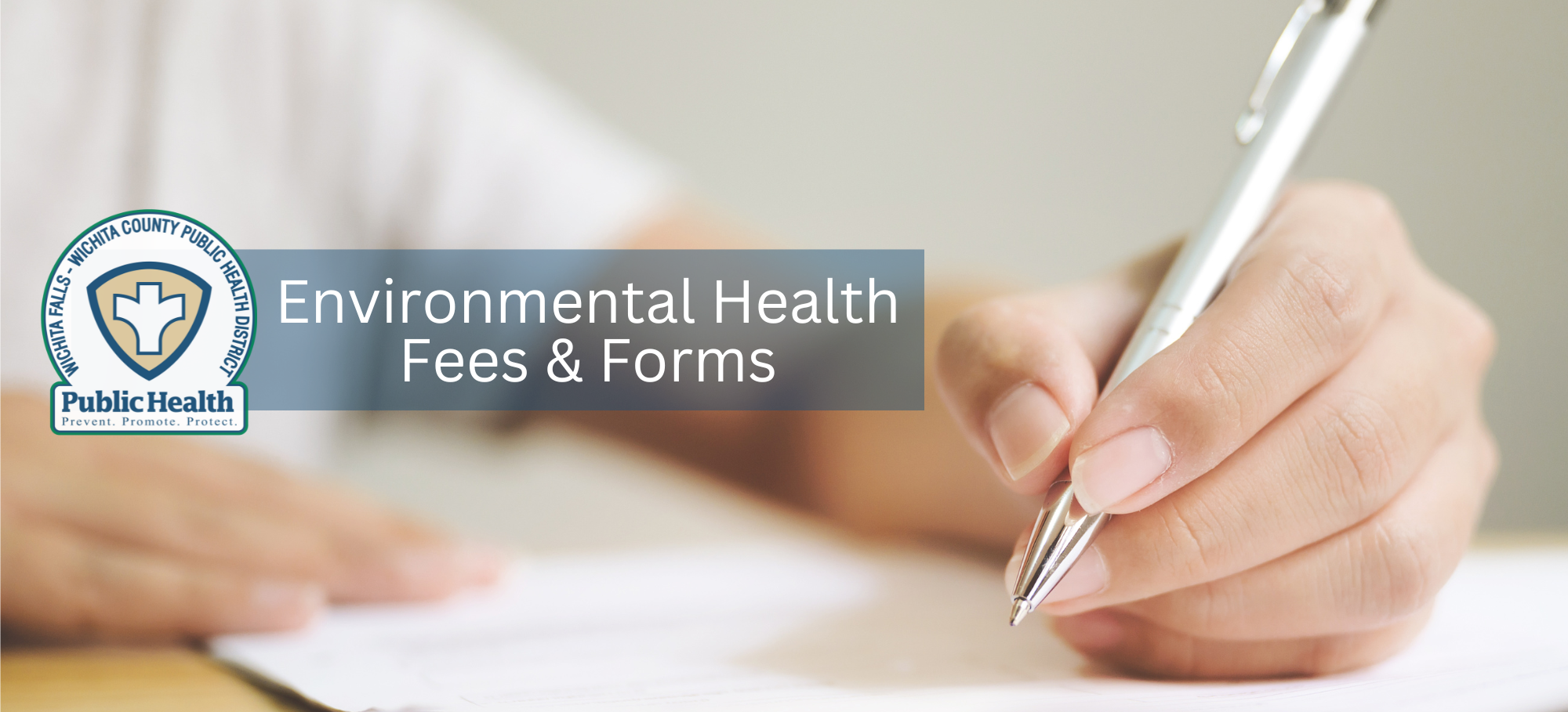 Environmental Health Fees and Forms Banner Only