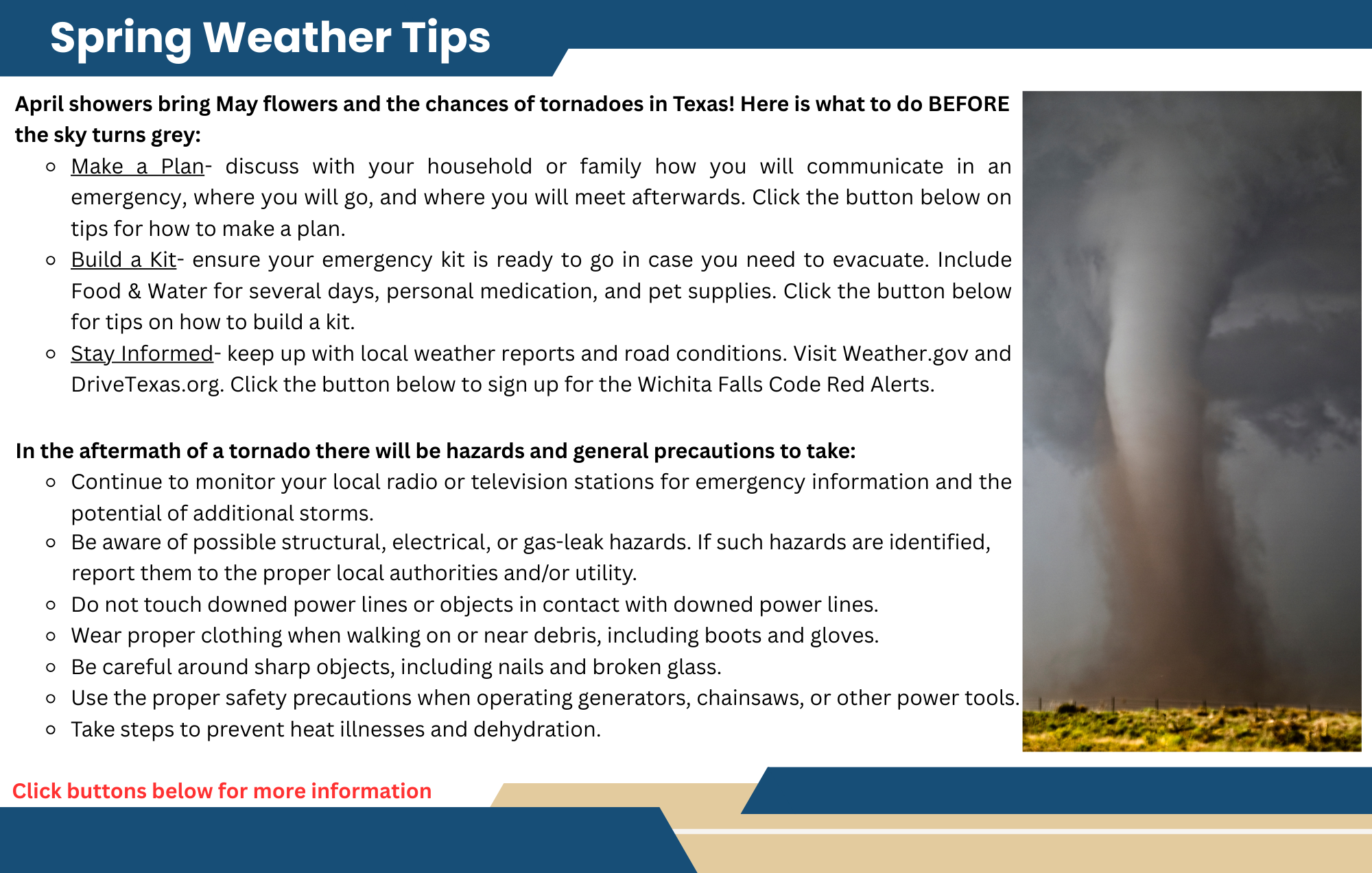 Spring Preparedness Text Box