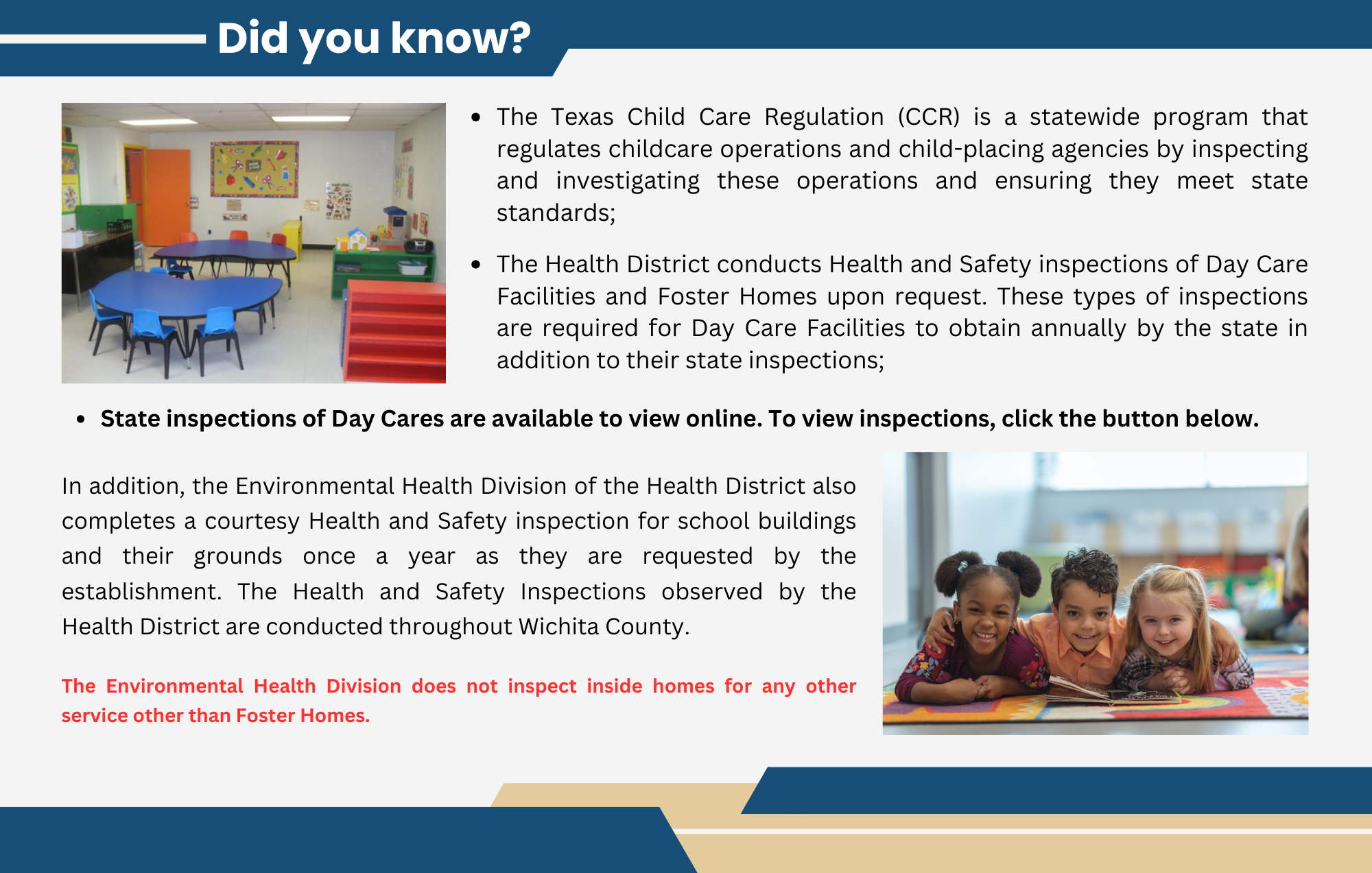 Facilities with Children Landing