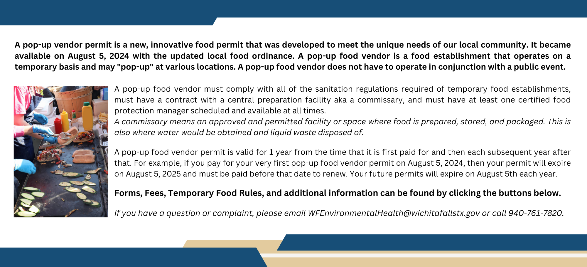 Pop up Food Vendor Permit 2
