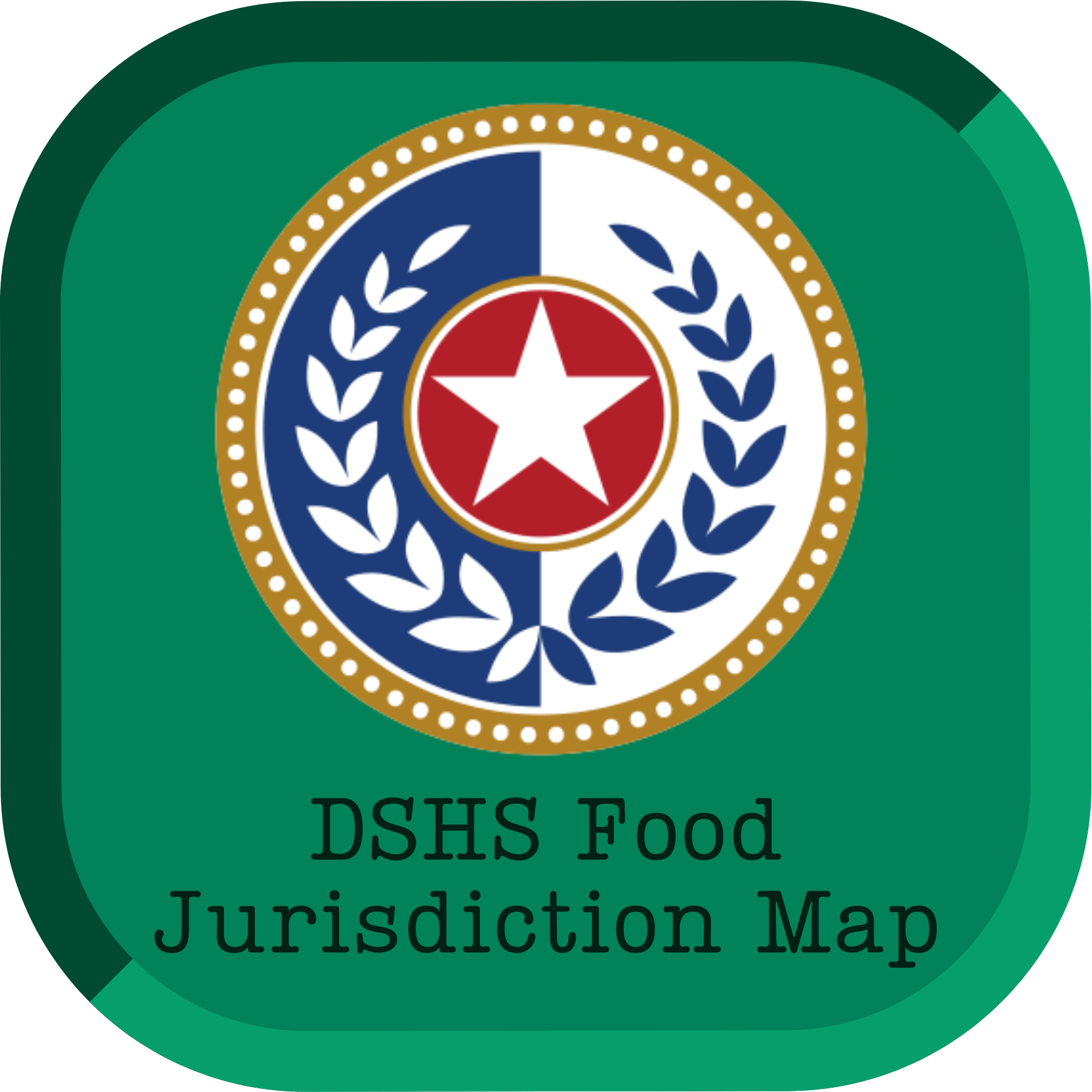 DSHS Food Jurisdiction Map Square Button